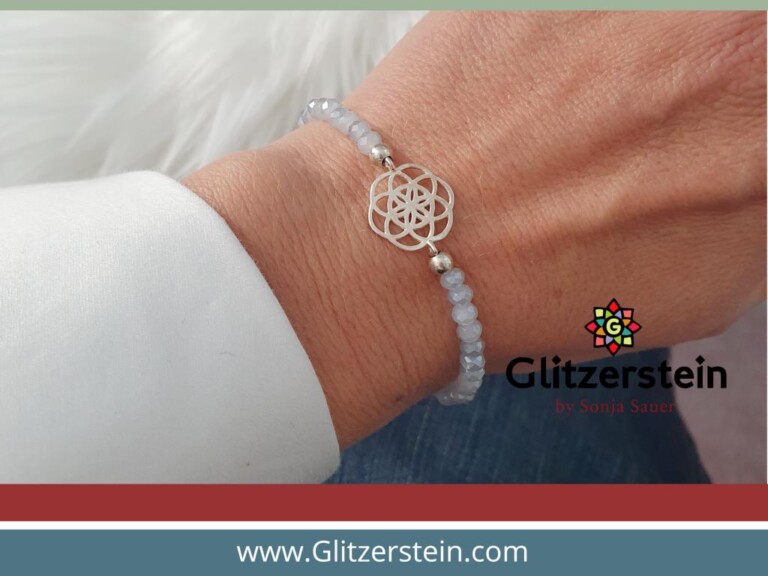 Armband Facettierte Glasperlen Mit Mandala Schmuckverbinder DIY