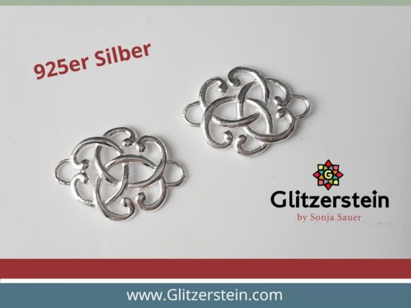Schmuckverbinder Knoten 925er Silber Echtsilber