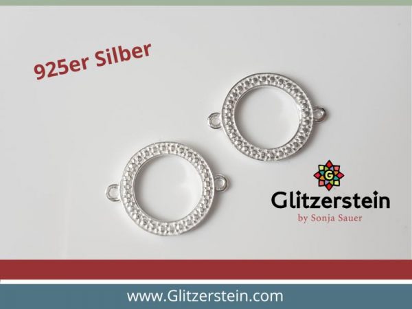 Schmuckverbinder Kreis 925er Silber Echtsilber