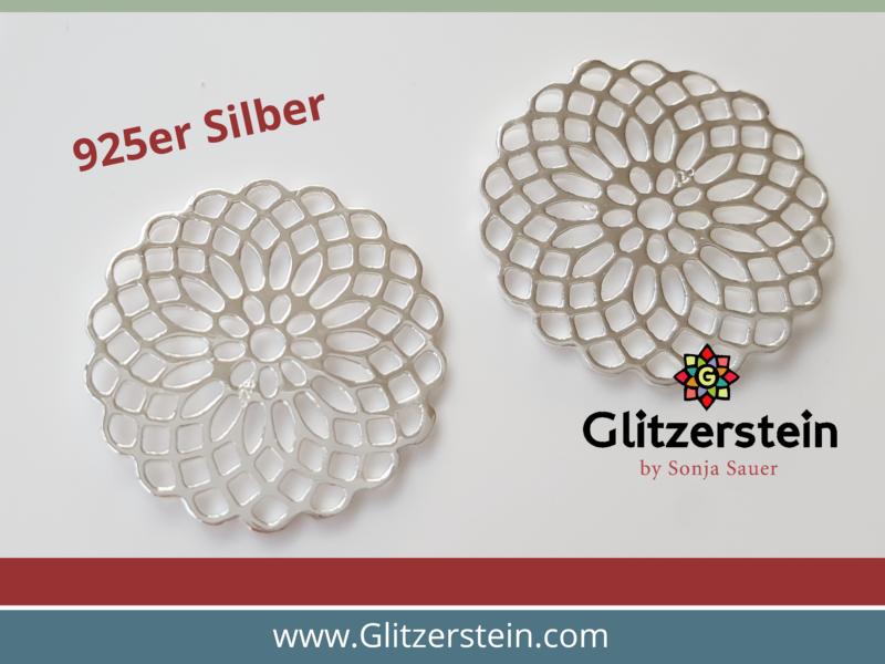 Schmuckverbinder Seed of Life 925er Silber Echtsilber