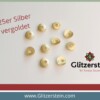 Gewoelbte Scheibe aus 925er Silber vergoldet zum Einfädeln in deine DIY Schmuckprojekte